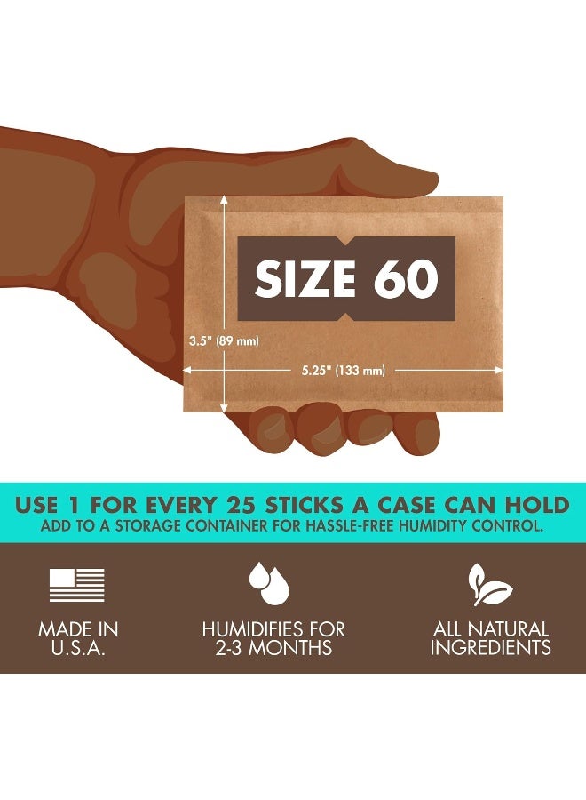 Boveda 69% Two-Way Humidity Control Packs For Plastic, Wood Containers, & Zip Lock Bags – Size 60 – 4 Pack - Image 4